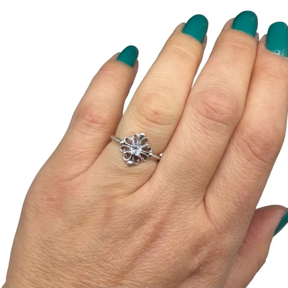 Blue Topaz Ring Size 5 925 Solid 925 Sterling Silver